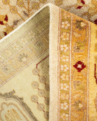 Traditional Mogul Ivory Wool Area Rug 6' 1" x 9' 1" - Solo Rugs