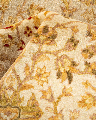 Traditional Mogul Ivory Wool Area Rug 6' 1" x 9' 1" - Solo Rugs