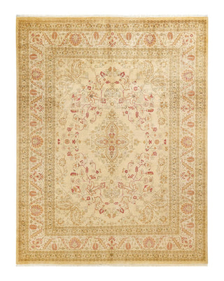 Traditional Mogul Ivory Wool Area Rug 8' 1" x 10' 2" - Solo Rugs