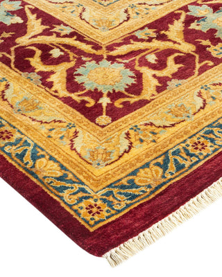 Traditional Mogul Red Wool Area Rug 8' 2" x 10' 2" - Solo Rugs