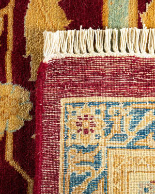 Traditional Mogul Red Wool Area Rug 8' 2" x 10' 2" - Solo Rugs