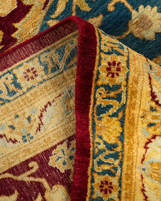 Traditional Mogul Red Wool Area Rug 8' 2" x 10' 2" - Solo Rugs