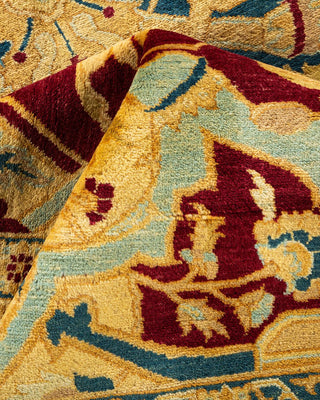 Traditional Mogul Red Wool Area Rug 8' 2" x 10' 2" - Solo Rugs