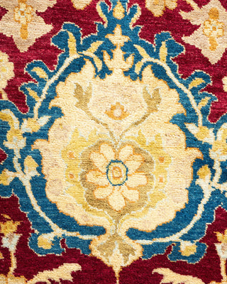 Traditional Mogul Red Wool Area Rug 6' 1" x 9' 0" - Solo Rugs