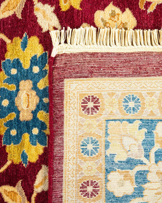 Traditional Mogul Red Wool Area Rug 6' 1" x 9' 0" - Solo Rugs