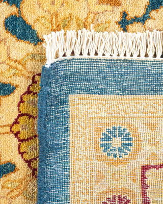 Traditional Mogul Blue Wool Area Rug 6' 1" x 9' 1" - Solo Rugs