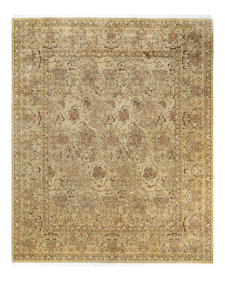 Traditional Mogul Ivory Wool Area Rug 8' 2" x 9' 10" - Solo Rugs