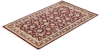 Traditional Mogul Red Wool Area Rug 3' 1" x 5' 2" - Solo Rugs