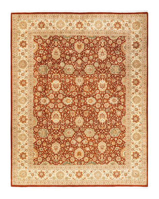 Traditional Mogul Red Wool Area Rug 8' 2" x 10' 4" - Solo Rugs