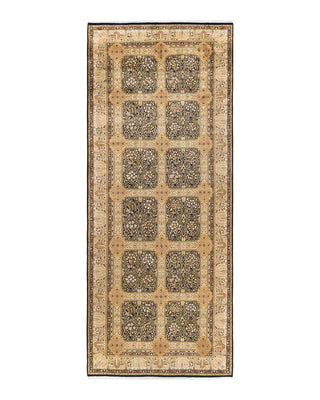 Traditional Mogul Black Wool Runner 6' 1" x 15' 4" - Solo Rugs