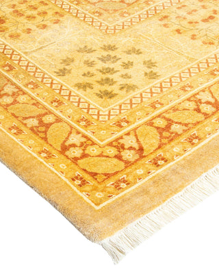 Traditional Mogul Ivory Wool Area Rug 8' 2" x 10' 8" - Solo Rugs