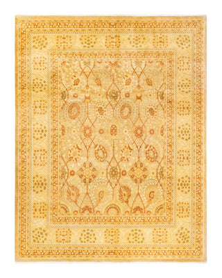 Traditional Mogul Ivory Wool Area Rug 8' 2" x 10' 8" - Solo Rugs