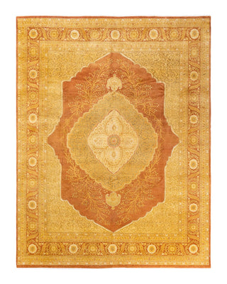 Traditional Mogul Brown Wool Area Rug 8' 0" x 10' 7" - Solo Rugs