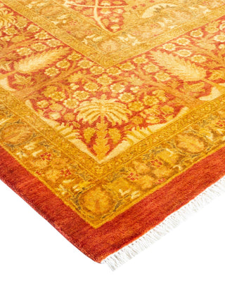 Traditional Mogul Orange Wool Area Rug 8' 1" x 10' 3" - Solo Rugs