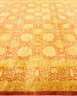 Traditional Mogul Orange Wool Area Rug 8' 1" x 10' 3" - Solo Rugs