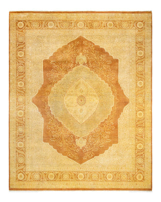 Traditional Mogul Orange Wool Area Rug 8' 4" x 10' 3" - Solo Rugs