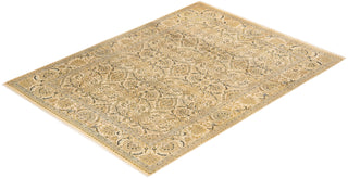 Traditional Mogul Ivory Wool Area Rug 6' 3" x 8' 3" - Solo Rugs