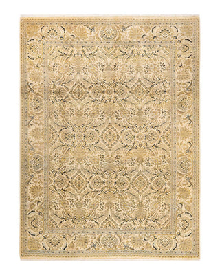 Traditional Mogul Ivory Wool Area Rug 6' 3" x 8' 3" - Solo Rugs