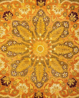 Traditional Mogul Green Wool Area Rug 6' 2" x 9' 3" - Solo Rugs