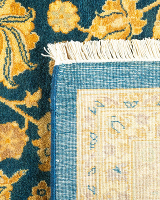 Traditional Mogul Blue Wool Area Rug 6' 3" x 9' 3" - Solo Rugs
