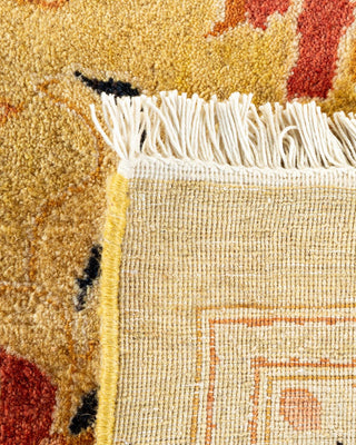 Traditional Mogul Green Wool Area Rug 9' 4" x 12' 2" - Solo Rugs