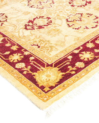 Traditional Mogul Ivory Wool Area Rug 3' 3" x 5' 3" - Solo Rugs