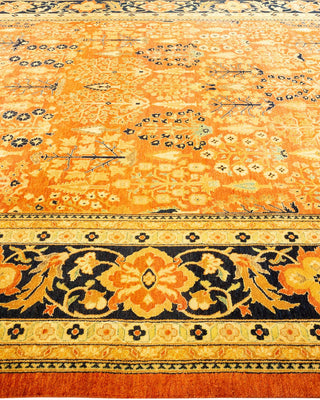Contemporary Eclectic Orange Wool Area Rug 9' 2" x 11' 10" - Solo Rugs