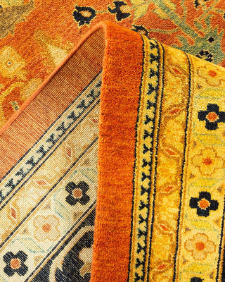 Contemporary Eclectic Orange Wool Area Rug 9' 2" x 11' 10" - Solo Rugs