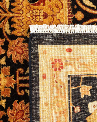 Contemporary Eclectic Black Wool Area Rug 9' 1" x 12' 1" - Solo Rugs