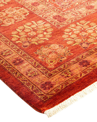 Contemporary Eclectic Orange Wool Area Rug 9' 2" x 11' 10" - Solo Rugs
