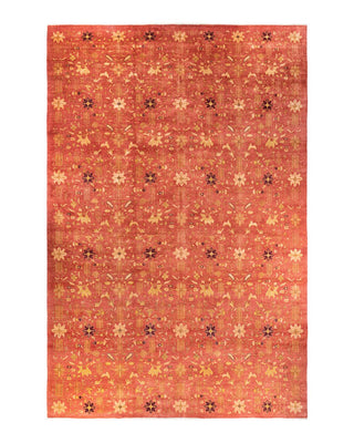 Contemporary Eclectic Orange Wool Area Rug 12' 3" x 17' 10" - Solo Rugs