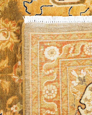 Contemporary Eclectic Green Wool Area Rug 9' 0" x 12' 6" - Solo Rugs