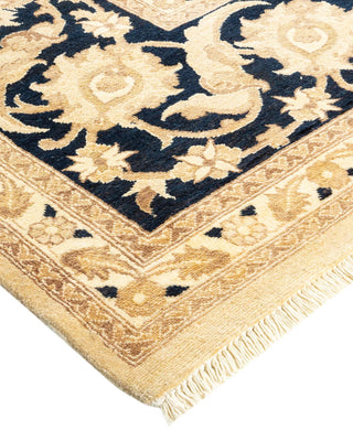 Contemporary Eclectic Ivory Wool Square Area Rug 9' 0" x 9' 5" - Solo Rugs