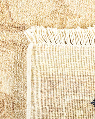 Contemporary Eclectic Ivory Wool Square Area Rug 9' 0" x 9' 5" - Solo Rugs