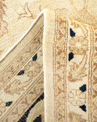 Contemporary Eclectic Ivory Wool Square Area Rug 9' 0" x 9' 5" - Solo Rugs