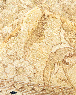 Contemporary Eclectic Ivory Wool Square Area Rug 9' 0" x 9' 5" - Solo Rugs