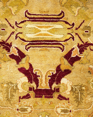 Traditional Mogul Ivory Wool Area Rug 9' 2" x 11' 10" - Solo Rugs