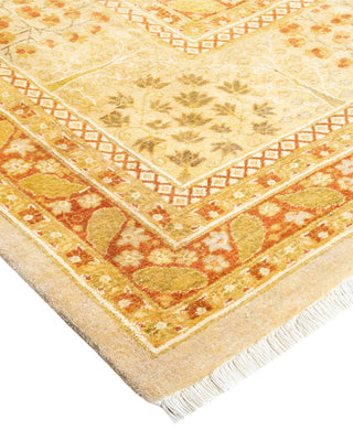 Traditional Mogul Ivory Wool Area Rug 8' 0" x 10' 2" - Solo Rugs