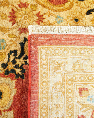 Traditional Mogul Orange Wool Area Rug 8' 3" x 10' 3" - Solo Rugs