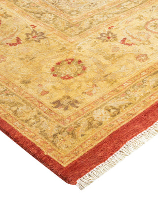 Traditional Mogul Orange Wool Area Rug 8' 2" x 10' 0" - Solo Rugs