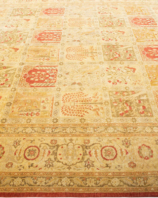 Traditional Mogul Orange Wool Area Rug 8' 2" x 10' 0" - Solo Rugs