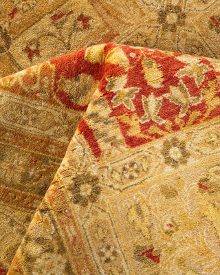 Traditional Mogul Orange Wool Area Rug 8' 2" x 10' 0" - Solo Rugs