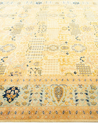 Traditional Mogul Ivory Wool Area Rug 8' 3" x 10' 3" - Solo Rugs