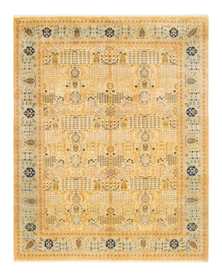 Traditional Mogul Ivory Wool Area Rug 8' 3" x 10' 3" - Solo Rugs