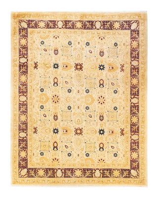 Traditional Mogul Ivory Wool Area Rug 8' 3" x 10' 4" - Solo Rugs