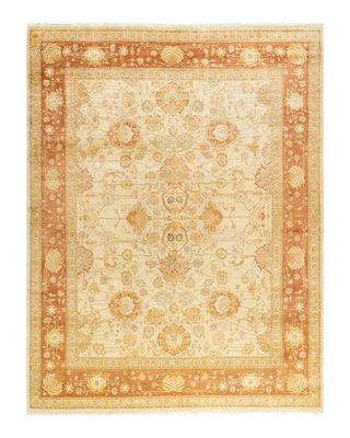 Traditional Mogul Ivory Wool Area Rug 8' 1" x 10' 5" - Solo Rugs