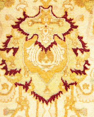 Traditional Mogul Ivory Wool Area Rug 6' 2" x 9' 1" - Solo Rugs