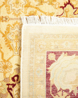 Traditional Mogul Ivory Wool Area Rug 6' 2" x 9' 1" - Solo Rugs