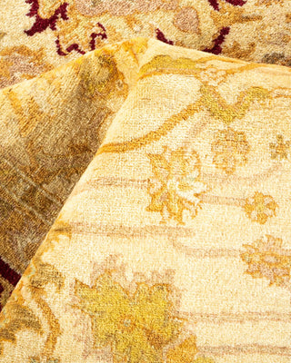 Traditional Mogul Ivory Wool Area Rug 6' 2" x 9' 1" - Solo Rugs
