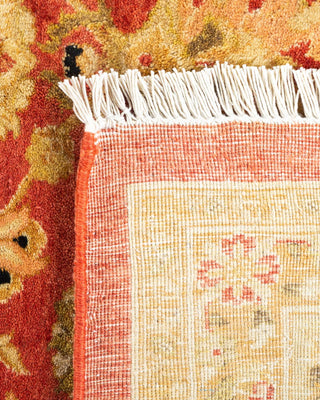 Traditional Mogul Orange Wool Area Rug 6' 3" x 9' 1" - Solo Rugs
